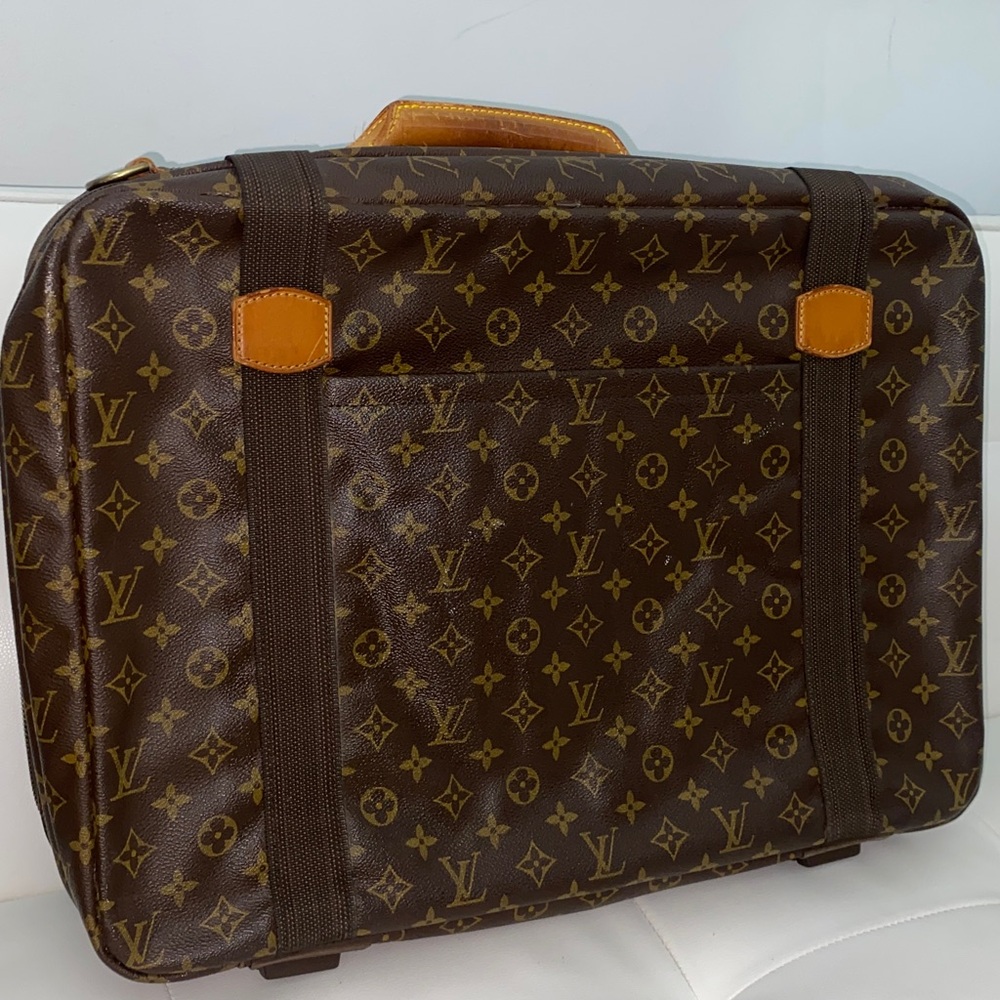 Authentic Louis Vuitton Brown Monogram Canvas Suitcase Travel Bag